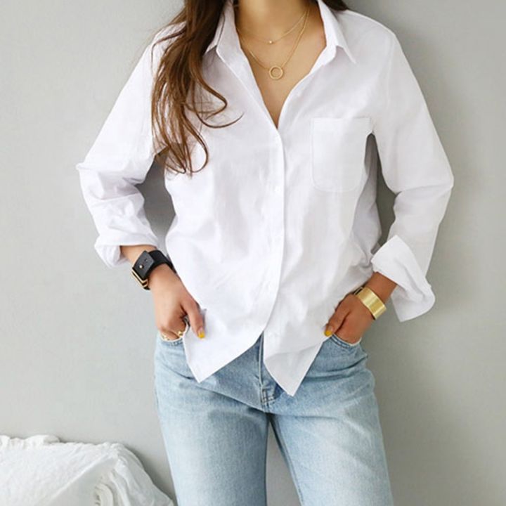 Spring%20One%20Pocket%20Women%20White%20Shirt%20Tops%20Long%20Sleeve%20Casual%20Turn-down%20Collar%20OL%20Style%20-%20Blouse%20For%20Women%20-%20Blouse%20For%20Women%20-%20Image%205
