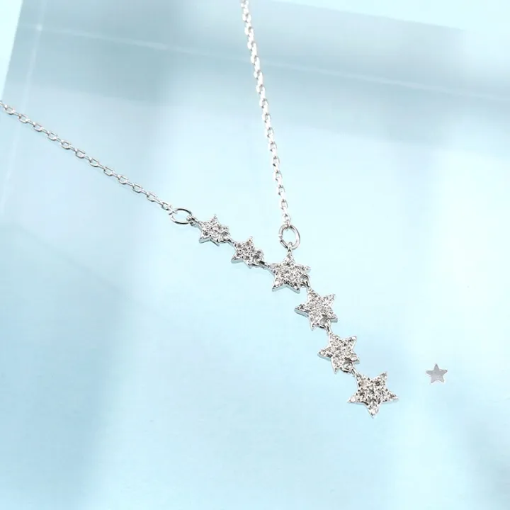 Silver%20color%20necklace%20ladies%20elegant%20chain%20necklace%20fashion%20stars%20tassel%20sterling%20silver%20jewelry%20round%20r%20necklace%20-%20Image%205