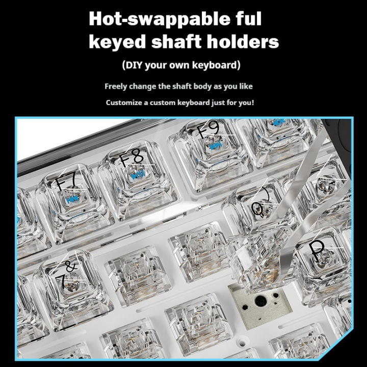 EWEADN%20V99%20wireless%20transparent%20mechanical%20keyboard%20with%20knob%20and%20display,%20customized%20Bluetooth%20gaming%20RGB%20for%20Games%20and%20Office%20-%20Image%203