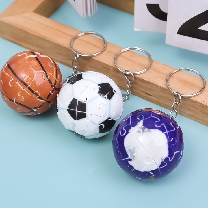 3D%20Puzzle%20Ball%20Keychain%20Cartoon%20Ball%20Shaped%20Jigsaw%20Basketball%20Football%20Puzzles%20Keyring%20Earth%20DIY%20Accessory%20-%20Image%203