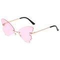 Vintage Rimless Butterfly Shape Sunglasses Streetwear Women Luxury Funny Pink Sun Glasses Shades UV400 2022 Brand Designer SG031. 