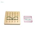 Wooden Geometric Pegboard Toys with Rubber Tie and Cards for Girls Kids. 