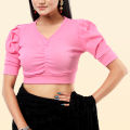 Fashionable half sleeve ghoti hata crop top blouse for girls & women. 