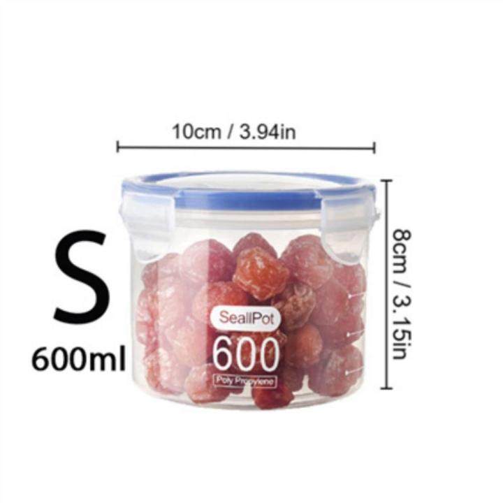 Food-grade Sealed Jars Large Capacity Transparent Plastic Sorting Grain Cans Pot Kitchen Refrigerator Preservation Storage Box
