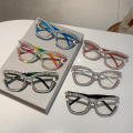 accent Eyeglasses High-quality Luxury brand eye Spectacle -studded Prescription Myopia glasses for Women Computer use Daily. 