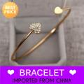 HB-01G Golden Heart Bracelet for Women.