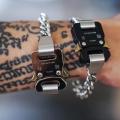 【Beiver Jewelry Store 】ALYX River Link Bracelets Men Women Unisex 1017 ALYX 9SM Metal Bracelet Press Buckle High Quality Matching Box Tag.