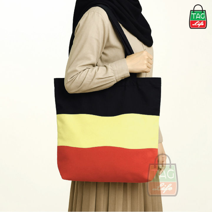TAG%20Lifestyle%20Multicolor%20Canvas%20Tote%20Bag/Fashionable%20Mixed%20Color%20Tote%20Bag%20With%20Zipper%20Enclosure%20for%20girls%20For%20University/College/Trendy%20Fashionable%20Women%20-%20Image%203