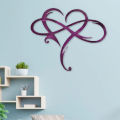 Wall Art Infinity Symbol Large Heart Shaped Steel Sculpture.