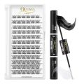 Quewel Lashes Clusters 72 Pcs DIY Eyelash Extensions Kit Bond and Seal Waterproof Long Lashting Segmented False Lash Glue Set. 
