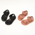 Soft Bottom Canvas Sandals Kids Boy Beach Shoes Children Shoes Rubber School Shoes Breathable Open Toe Casual Boy Sandal E06015.