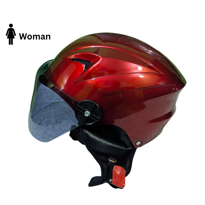 SMS%20Pelion%20Half%20Face%20Helmet%20for%20Women%20%7C%20ABS%20Strong%20Body,%20Soft%20Foam%20Interior,%20Wind-Proof%20Leather%20Lining,%20Ladies%20V-Cut%20Design,%20Visor%20Supported%20Motorcycle%20&%20Cycling%20Helmet%20-%20Image%202
