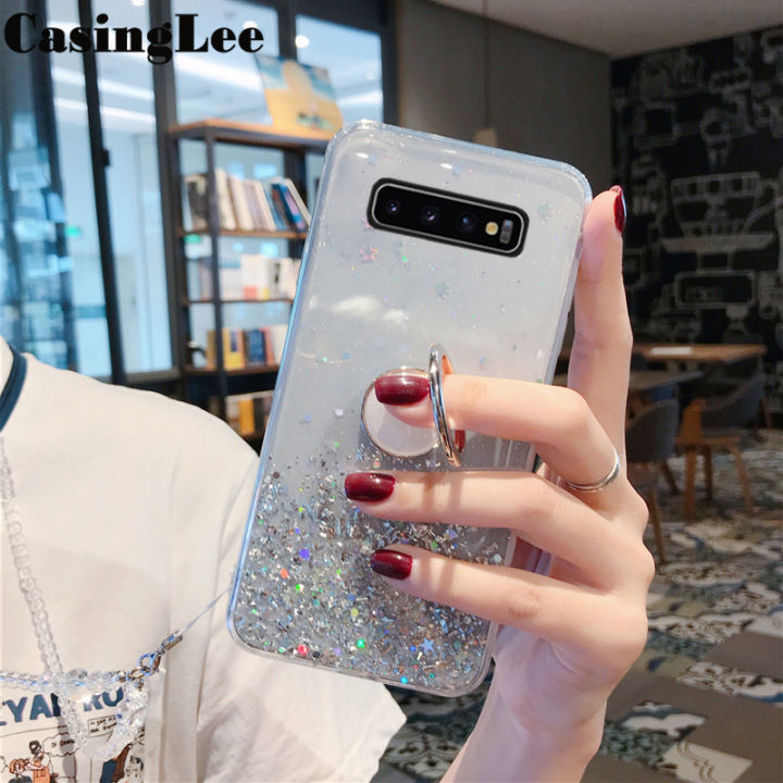 Casinglee%20for%20Samsung%20Galaxy%20S10%20case%20Shiny%20Ring%20Glitter%20Soft%20Transparent%20Holder%20Stand%20Back%20cover%20with%20String%20for%20Samsung%20S10%20Phone%20cases%20cover%20Stars%20Moon%20Girls%20-%20Image%205