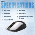 A4tech Fstyler FB12 Dual-Mode Wireless Mouse - Bluetooth & 2.4G Mouse - Connect upto 3 Devices - 1200 DPI - For PC/Laptop/Tablet/Smart TV - Black/White.