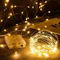 Fairy String Lights - 50 Leds Firefly String Lights - Garden Home Party Wedding Festival Decorations - Crafting Battery Operated Lights, Warm White. 