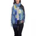 Customized Print Vincent Van Gogh Starry Night Scarf Women Men Winter Warm Scarves Art Painting Shawls Wraps.