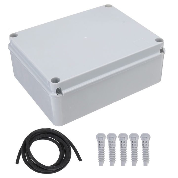 Grey Waterproof Junction Box – 100x100x70mm, IP65 PVC, For Outdoor CCTV & Wiring