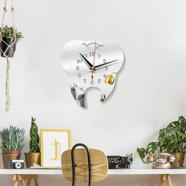Creative%20Tooth-Shaped%20Clock%20Innovative%20Modern%20Ornamental%20Dental%20Wall%20Clock%203D%20Acrylic%20Material%20Mirror%20Wall%20Clock%20for%20Dental%20Office%20Decor%20Home%20Decoration%20Gift%20Clinic%20Accessory%20Unique%20Timepiece%20-%20Image%204