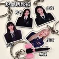 Kpop Idol Blackpink JISOO JENNIE ROSÉ LISA Acrylic Key Ring Double Sided Printing Keychains Pendant.