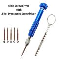 Mini Size 5in 1 Screwdriver Set & Keychain 3in 1 Screwdriver Precision Set Multifunctional Small Screw Driver for Cellphone Eyeglasses Electronics Watch Laptop #5in1. 