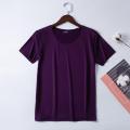 Women Casual Short Sleeve T-shirts Round Neck Breathable Ice Silk Loose T-Shirts Tees. 