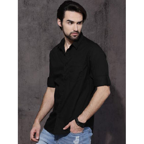 Black%20Cotton%20Long%20Sleeve%20Formal%20Shirt%20For%20Men%20-%20Image%202