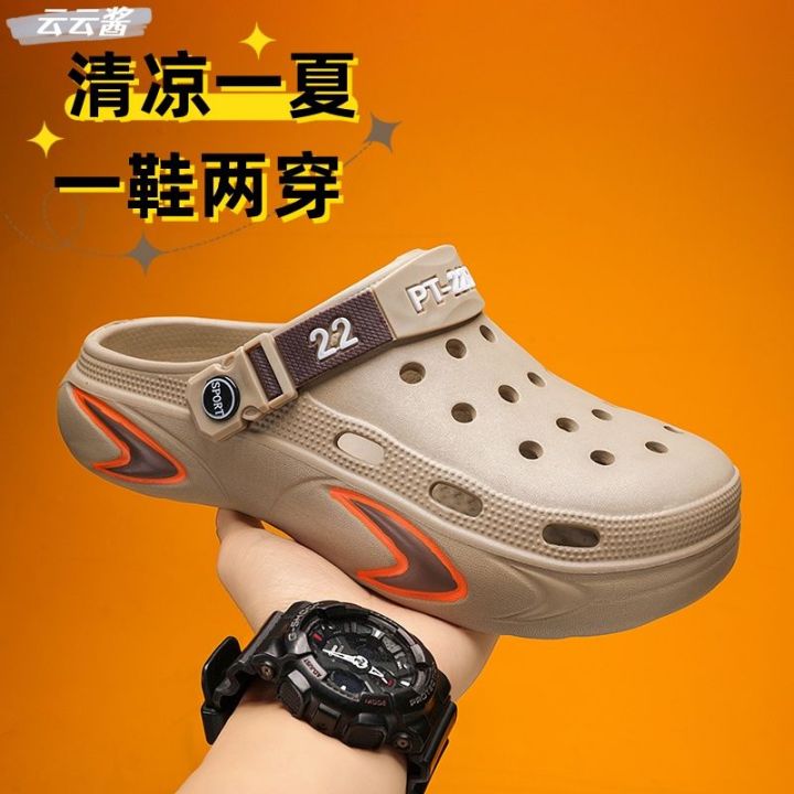 Men's%20Hole%20Shoes%202024%20Summer%20Trendy%20Slippers%20Casual%20Non%20Slip%20Outdoor%20Sandals%20Deodorant%20and%20Breathable%20Wear-Resistant%20Beach%20Shoes%20-%20Image%204