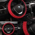 【Alizeker Mall】Car Cover Braid On The Wheel Covers Handle Plush Sponge Protector Universal Car Interior Accessories. 
