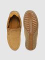 Woodland Men Nubuck Solid Slip-On Sneakers - 3244119 Camel - Shoes. 