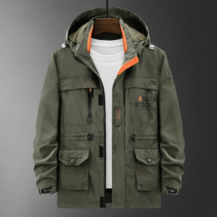 Autumn%20and%20Winter%20Cargo%20Pants%20Outdoor%20Leisure%20Jacket%20Men's%20Mid-Length%20Fleece-lined%20Multi-Pocket%20Hooded%20Jacket%20Men's%20Jacket%20-%20Image%202