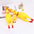 【3C VictoryEagle】Yellow Screaming Chicken Dog Squeak Squeaker Chew Stress Toys Pet Supplies 1pcs. 