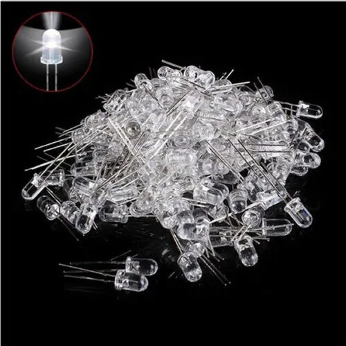 100Ps%205mm%20White%20LED%20Diode%20Lights%20-%20%5BUltra%20Bright%5D%20Clear%20Transparent%20DC%203V%2020mA%20Emitting%20Diodes%20LEDs%20Bulb%20-%20Image%203
