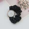 Fashionable Scranchies Stone Watch For Women / Silk Belt'S Modern Wrist Watch For Girls. 