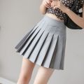 Preppy Style High Waist Solid Pleated Mini Skirt Women Summer Spring Korean Fashion Cute White A-line Skirt Skort Clothes.