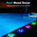 4pack Solar Pool Deck Lights Pool Side Floor Lights,Outdoor Above Ground and Inground Swimming Pools Accessories. 