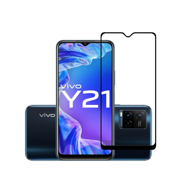 vivo Y21 Hd+ OG Tempered Glass Screen Protector (Full Screen Coverage)