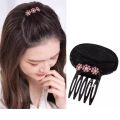 1pcs Rhinestone Invisible Fluffy Sponge Hair Clip Front Hair Line Volume Base Puff Cushion Hair Bun Hair Styling Hair Hairpin. 