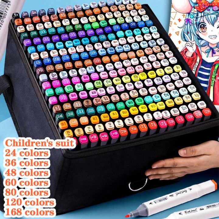 12168 Colores Markers Brush Pens Set Painting Drawing Manga