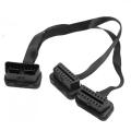 OBD2 One-divided-two 16-pin Extension Diagnostic Cable For OBD Interface Car. 