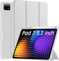 Premium Robustrion Cover for Xiaomi Mi Pad 7 / Mi Pad 7 Pro Cover, Trifold Flip Case Cover with Pencil Holder for Xiaomi Mi Pad 7 / Mi Pad 7 Pro 11.2 inch, Support Auto Sleep Wake (Black-Blue).