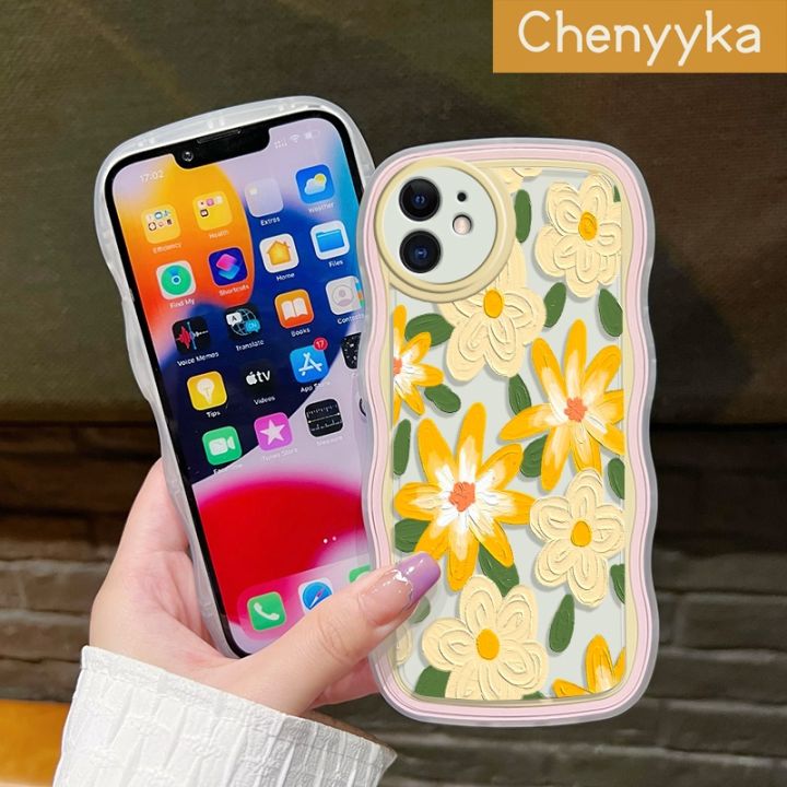 Chenyyka%20For%20Realme%209i%20Case%20Fashion%20Literary%20Flower%20Pattern%20Colorful%20Lovely%20Wave%20Border%20Soft%20Clear%20Shockproof%20Phone%20Cases%20Creative%20Camera%20Transparent%20Casing%20Simple%20Gentle%20Protective%20Cover%20-%20Image%208