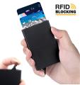 Anti Theft Smart Wallet Aluminum Stainless Steel Card MIni Wallet Credit Card Holder RFID Blocking Slim Wallet Front Pocket Card Protector.