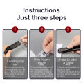 Staple Metal Clip Push Hand Paper Clipper with Refill.