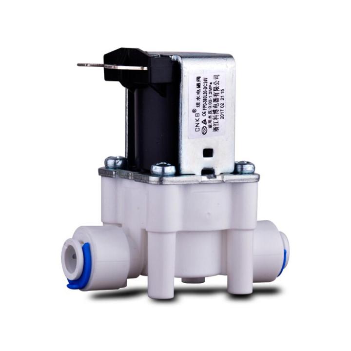 Electric Plastic Solenoid Valve 1/4" Hose Pipe Quick Connection RO Water Reverse Osmosis System