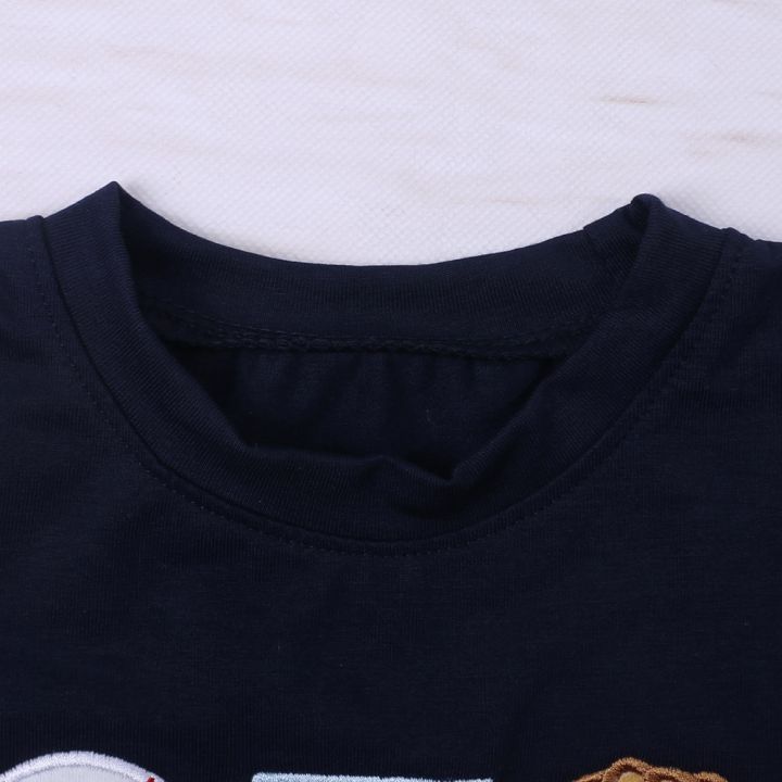 2023%20Baby%20Boy%201-8T%20Outfits%20Cotton%20Clothes%20Set%20Baseball%20Embroidery%202pcs%20Bodysuit%20Sleeve%20T-shirt%20Toddler%20Bluey%20Seersucker%20Shorts%20-%20Image%204