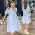 Maternity Clothes Summer Clothes2023New Fashion Mom Korean Style Loose Fashion Small Simple Slimming Large Size Dress Summer.