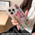 Creative Cute Love Cartoon Flower Candy Color Keyboard Case Compatible for IPhone 15 11 16 12 14 13 Pro Max 11 16 15 12 14 13 Pro 3D Keyboard Stress Relief Entertainment Soft Case.