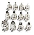 12PCS Universal Heat Nozzle 3-20mm Hot Air Heat Resisting Nozzles Tips Tool for 850 Series Hot Air Soldering Station. 