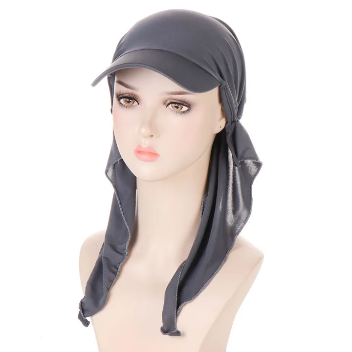 Muslim%20Hijab%20Turban%20Hat%20for%20Women%20Girls%20Baseball%20Cap%20Sun%20Hats%20Headscarf%20Scarf%20Cap%20Solid%20Color%20Fashion%20Women%20Soft%20scarves%20-%20Image%202