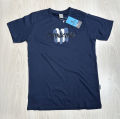 SMUG Mens Premium Cotton Design T-shirt -Navy. 